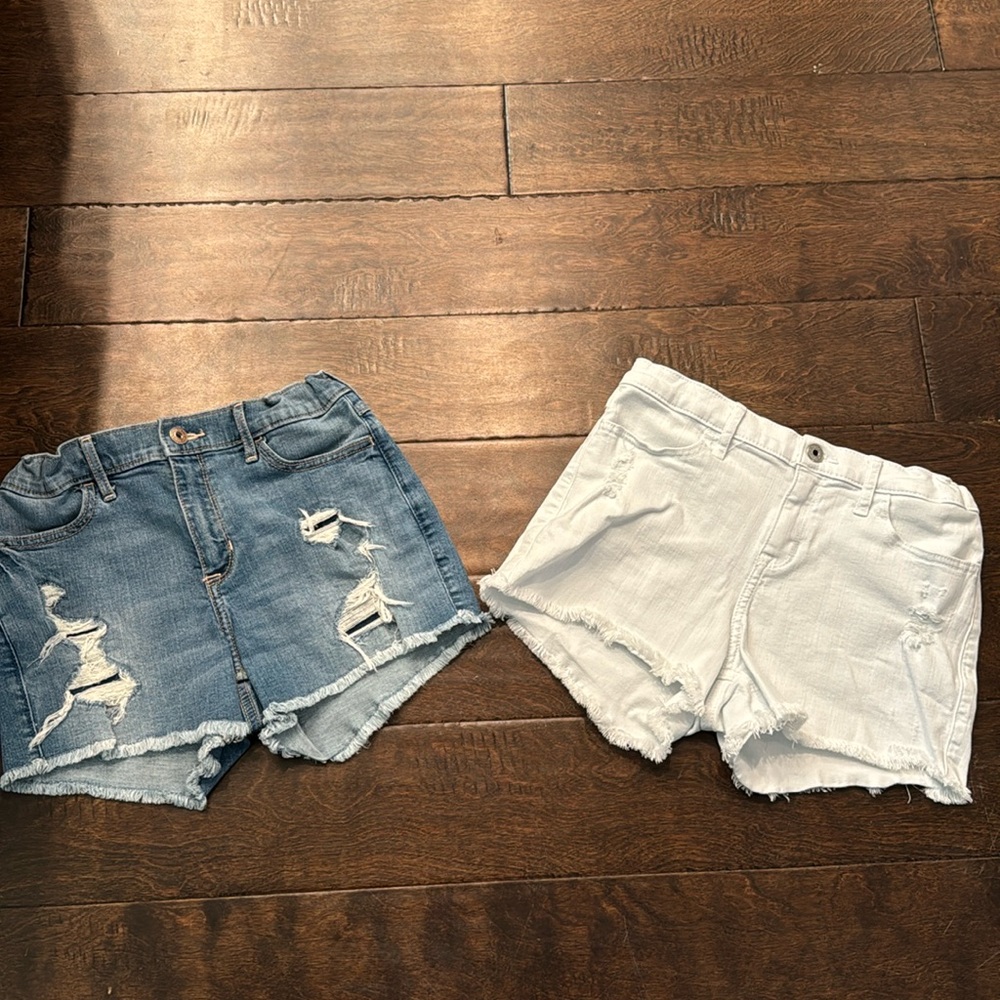 Abercrombie kids high rise shortie shorts size 15/16- price includes both pairs